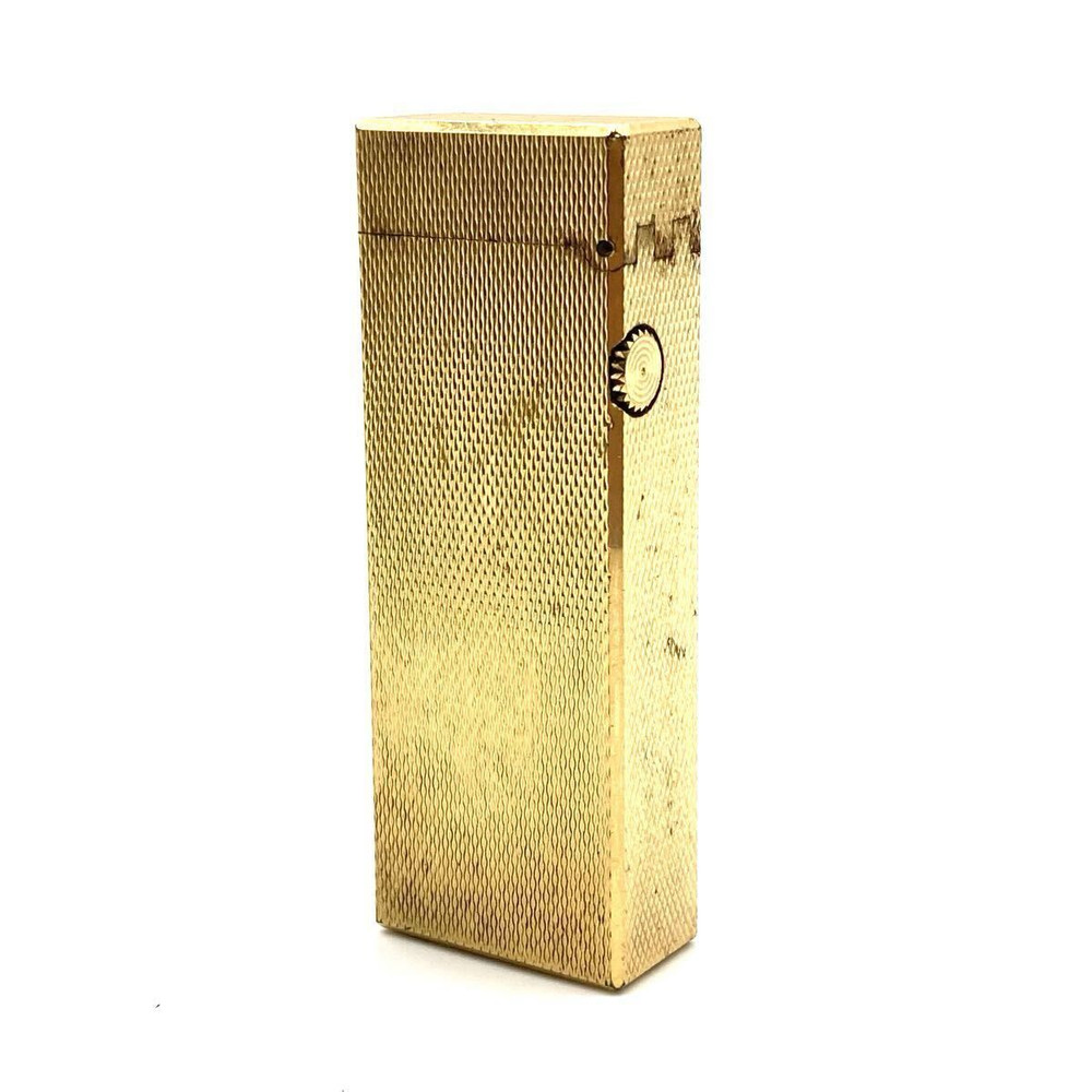 Dunhill Lighter Gold Wood Grain Pattern _Ultrasonically Cleaned_Ignition confirm