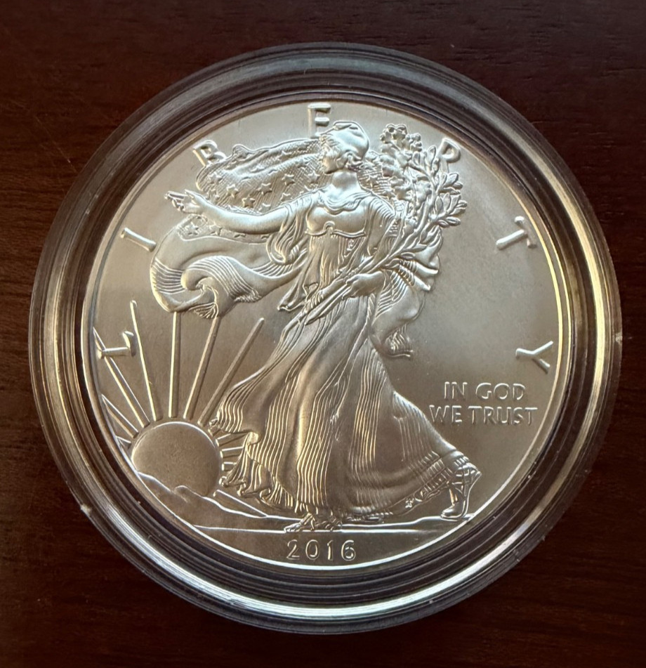 2016-W Burnished Silver Eagle with OGP and COA