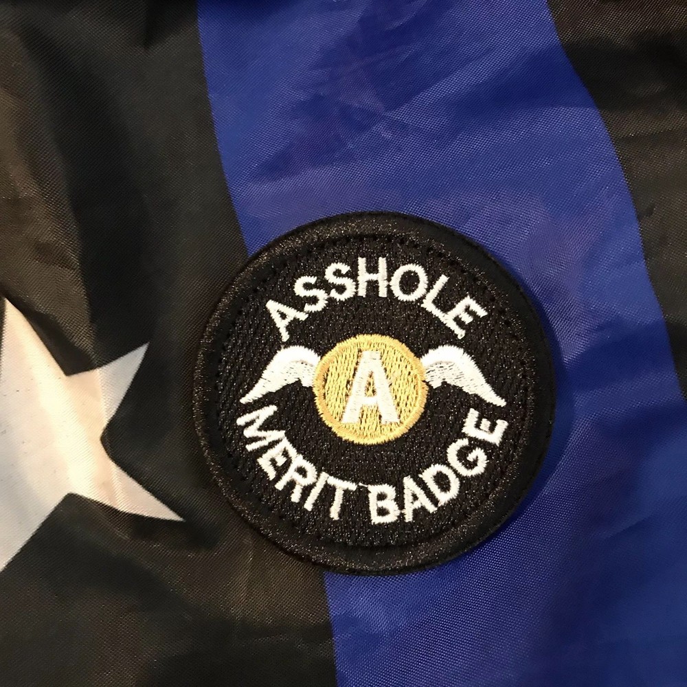 REDWING A**HOLE MERIT 2.5" Embroider Hook/Loop Badge Red Patch