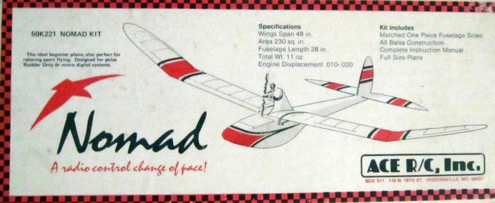 NOMAD PLAN + CONSTRUCTION ARTICLE to Build a 48" Power Pod RC Model Sailplane