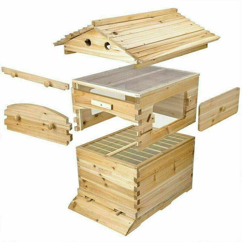 7 Auto Reap Bee Hive Beehive Starter Kit Beekeeping Frames Wooden Bee Boxes
