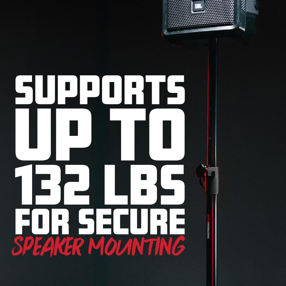 Gator Frameworks Standard Subwoofer/Speaker Pole Mount with Adjustable Height, (