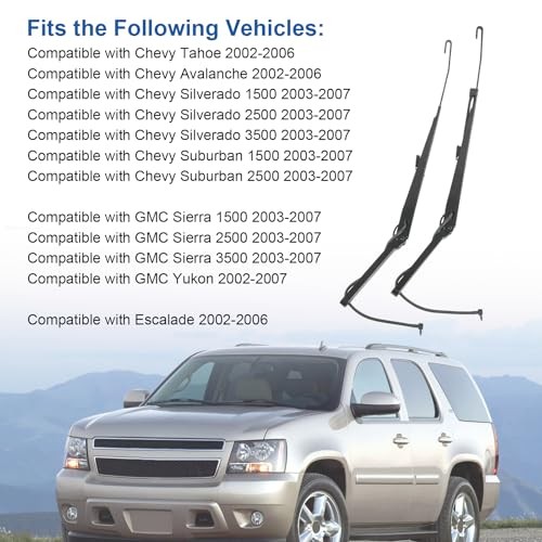 Front Windshield Wiper Arm Kit Replacement For Chevy Silverado Tahoe Avalanche