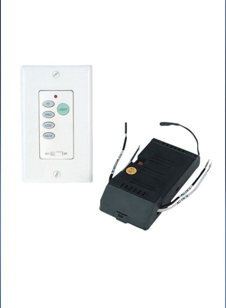 Litex WCIl-100 Wall Command Universal Ceiling Fan & Light Control 3 Speed White