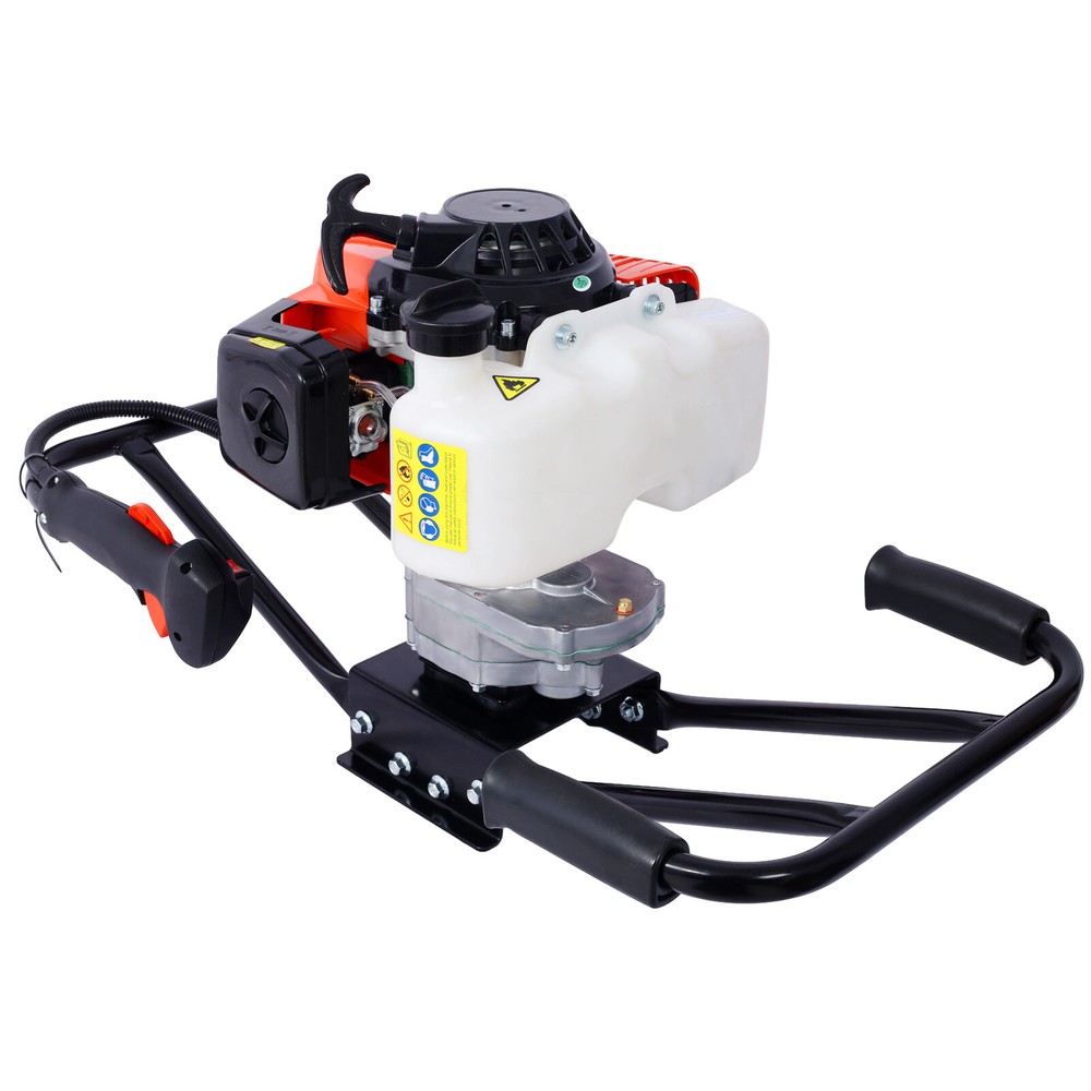 2.7HP Post Hole Digger 63cc Two Person Handle Gas-Powered 2-Stroke Digging Drill