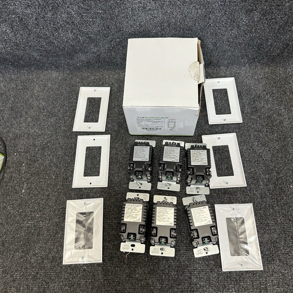 TOPGREENER 6 pack TDOS5-KM-W6P-FF Occupancy / Vacancy Motion Sensor Light Switch