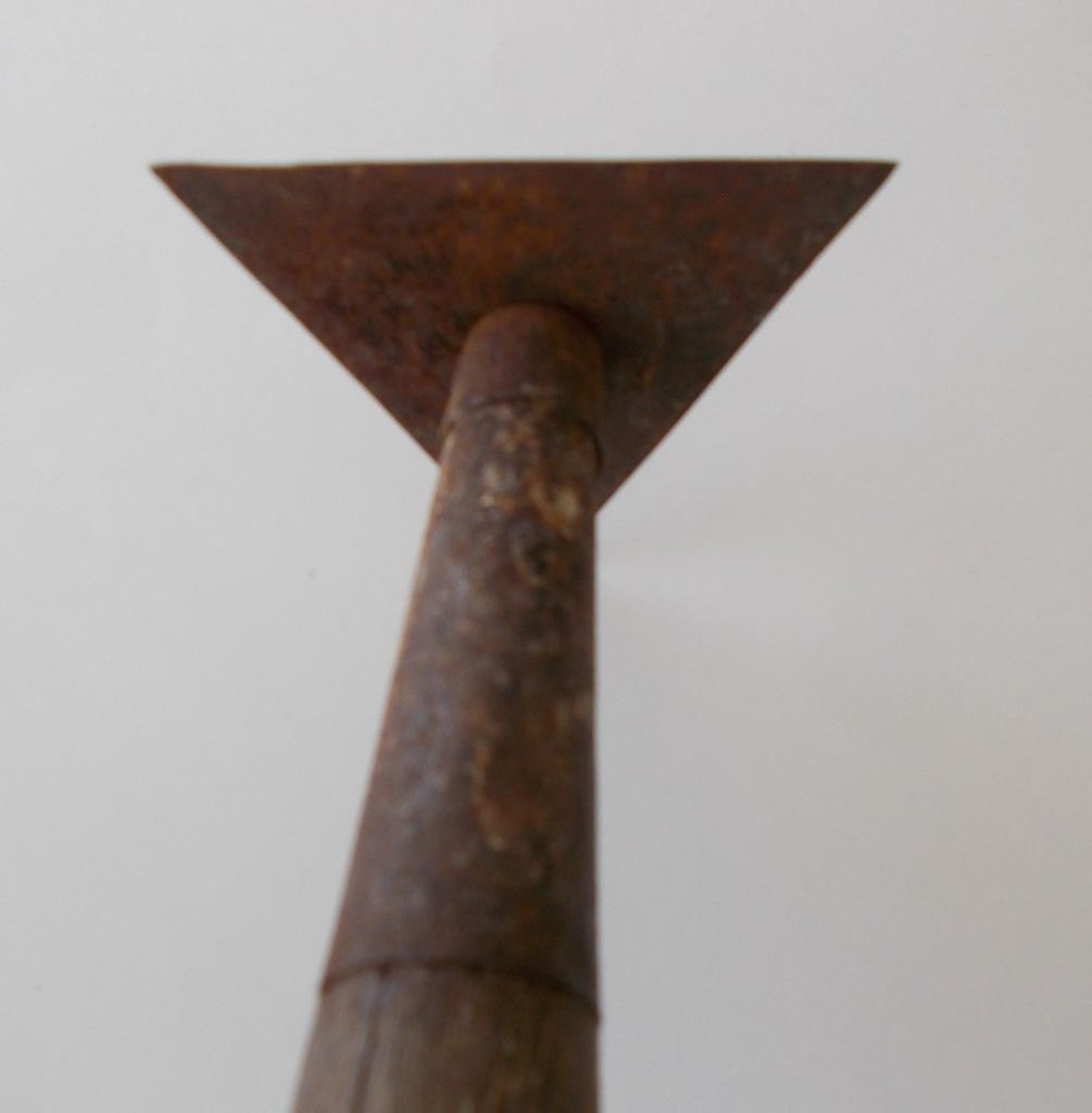 Vintage 18" Long Paint Scraper 4" Triangular Head Wooden Handle