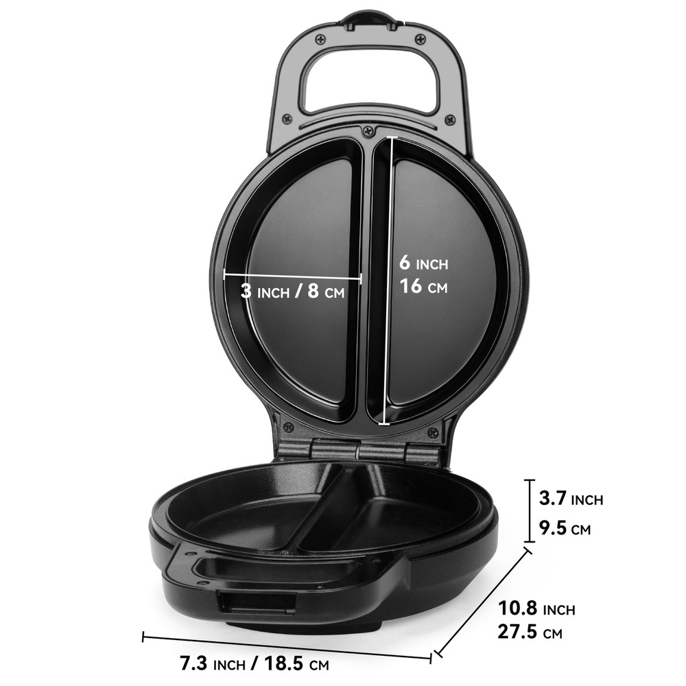SugarWhisk Flip Omelette Maker Electric, Pan Standard, Graphite