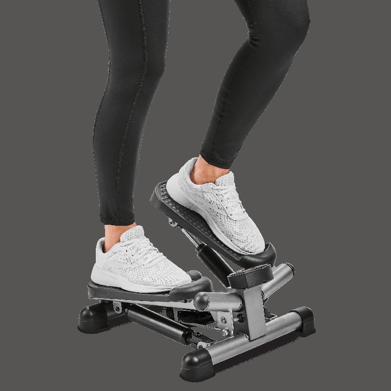 Twisting Mini Stepper Machine Full Body Workout Resistance Bands Digital Display