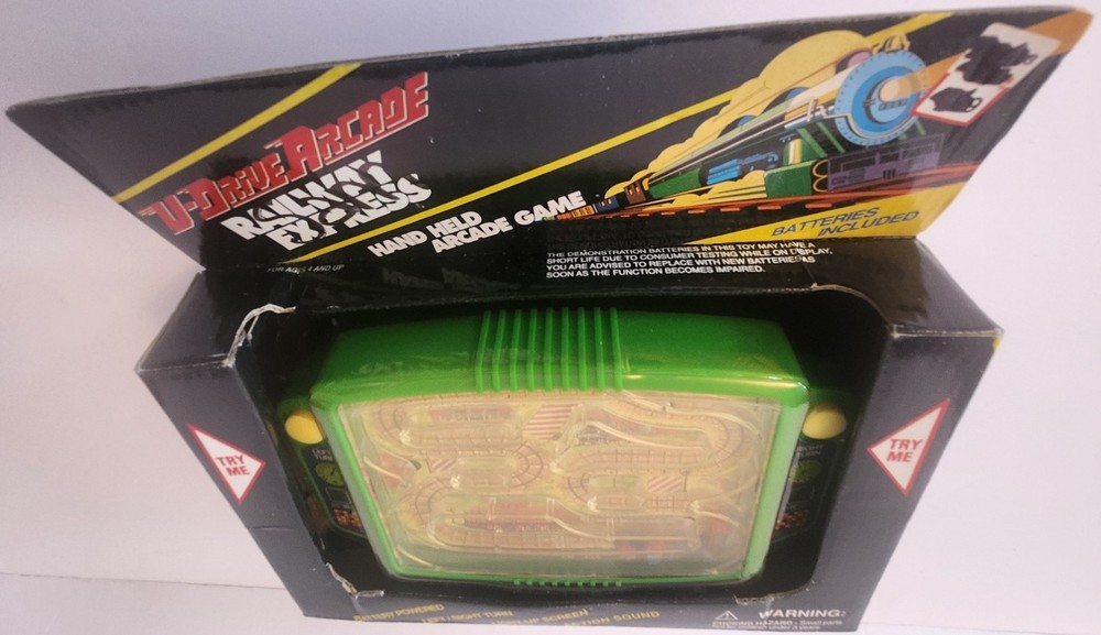 Vintage 1995 Game Force U Drive Arcade Railway Express Handheld Arcade Game
