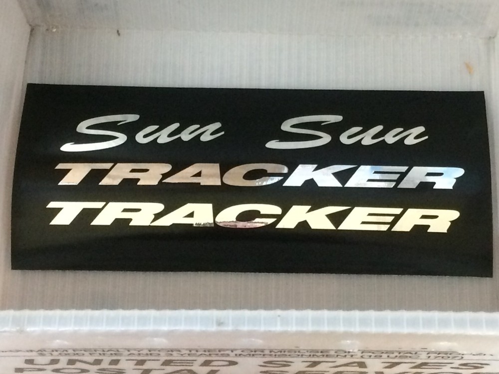 sun tracker chrome suntracker boat decals set each 44 x 9.8