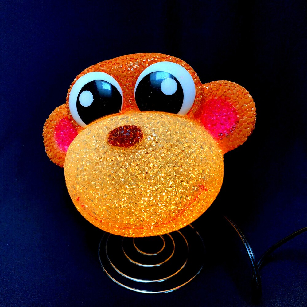 Lamp Monkey Face Melt Plastic Popcorn Spring Base Electric Kids Night Light