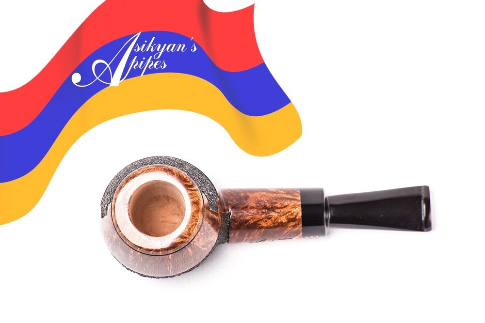 Asikyan Pipe #414/24 Brandy Smooth\Rusticated Hand Made