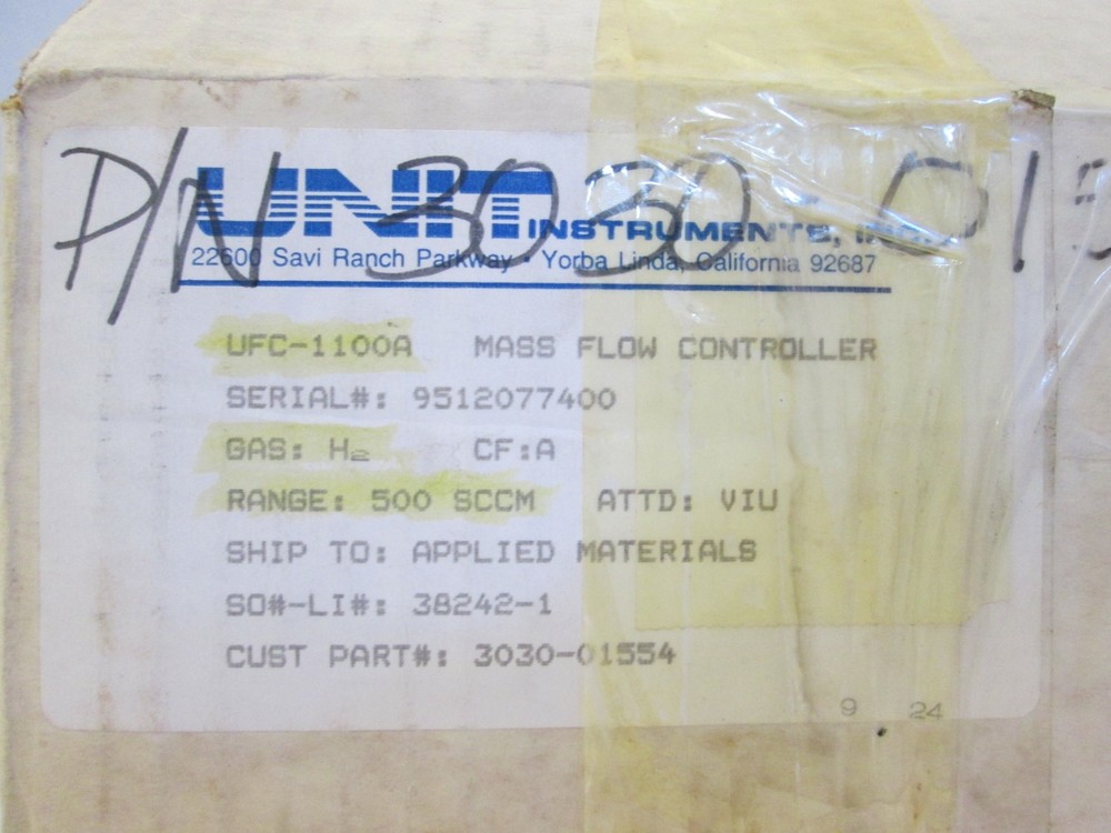 Unit UFC-1100A Mass Flow Controller, H2, 500 SCCM, Refurbished