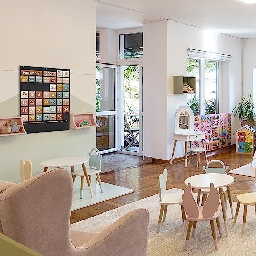 Classroom Calendar Pocket Chart with Educational Cards