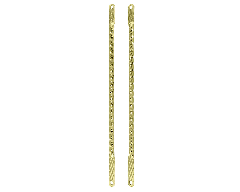 Bike 26 Square Twisted Spring Fork Bars Gold.