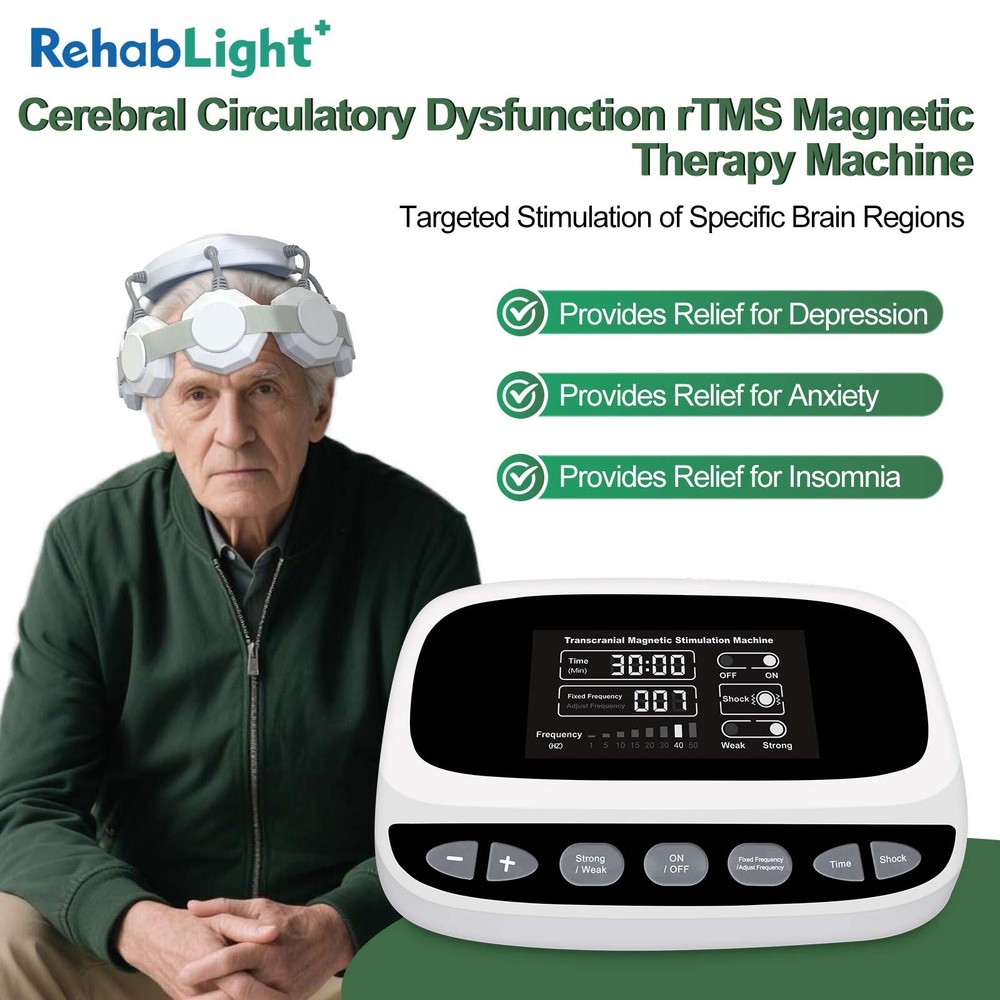 Transcranial Magnetic Brain Therapy Helmet Cognitive Function Therapy for Elder