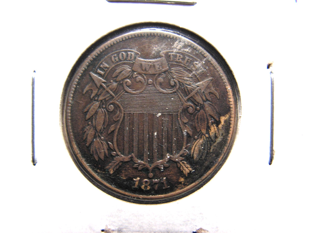 1871 Shield Two Cent Piece