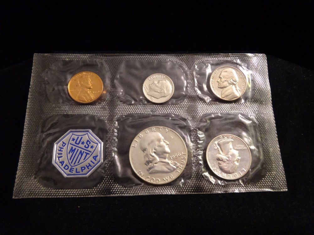 1956 Silver Proof Set U.S. Mint 5-coins Flatpack