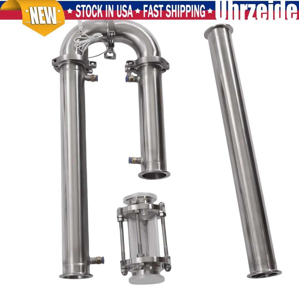2"inch Stainless Still Moonshine Reflux Distilling Column Brew Wine Making Tool