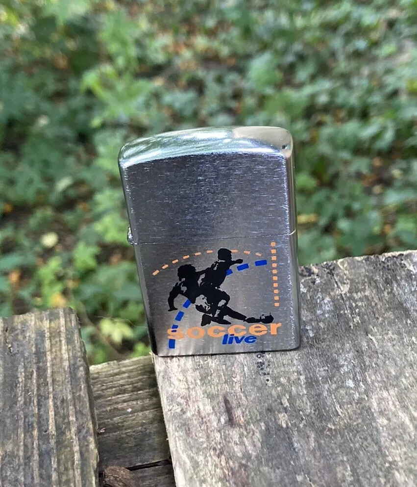 Classic Petrol Lighter Soccer Live Working Condition