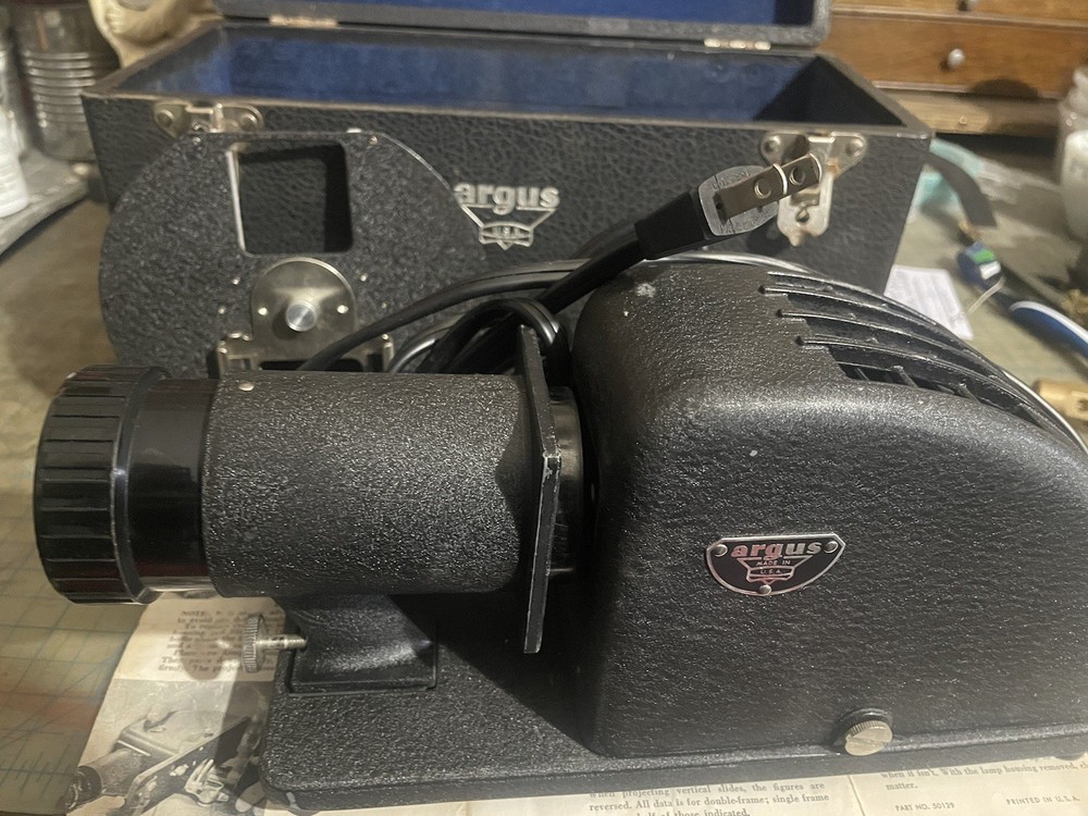 Vintage Argus Slide Projector In Case