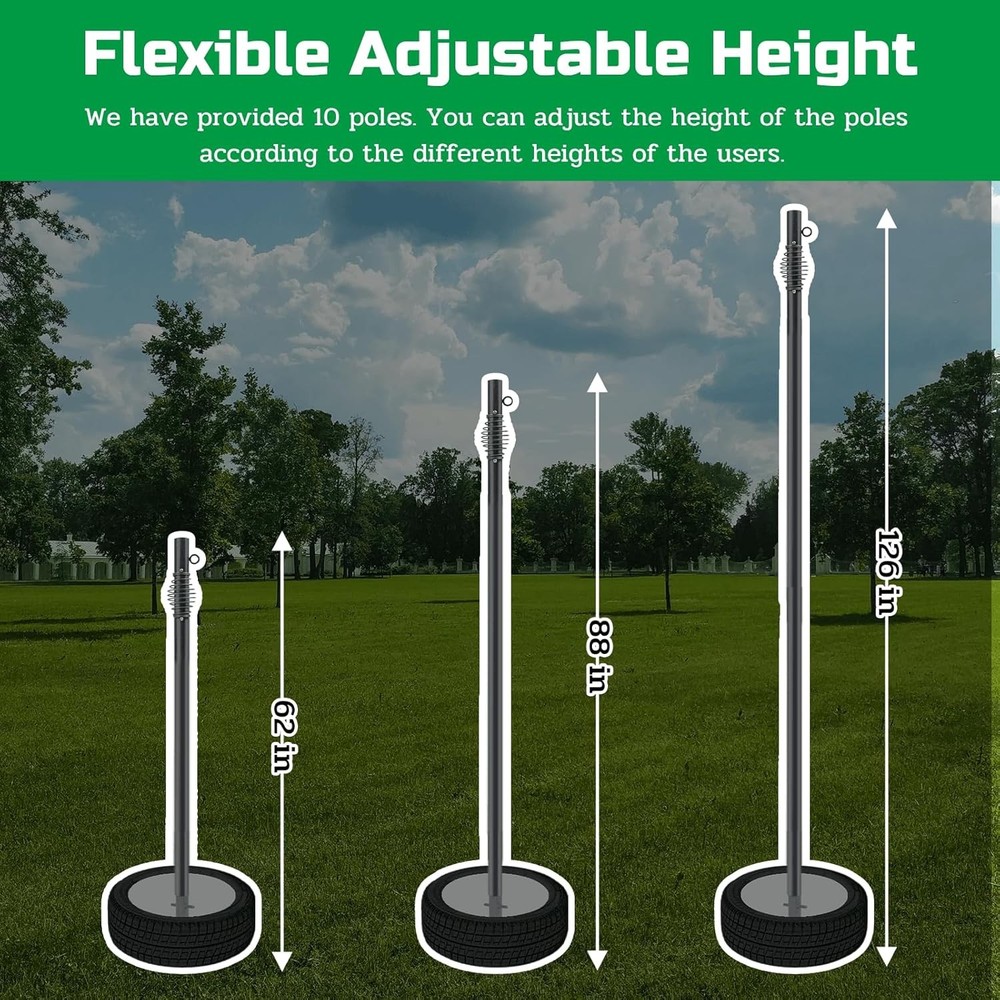 Adjustable Tetherball Pole Set Tennis Tetherball Backyard