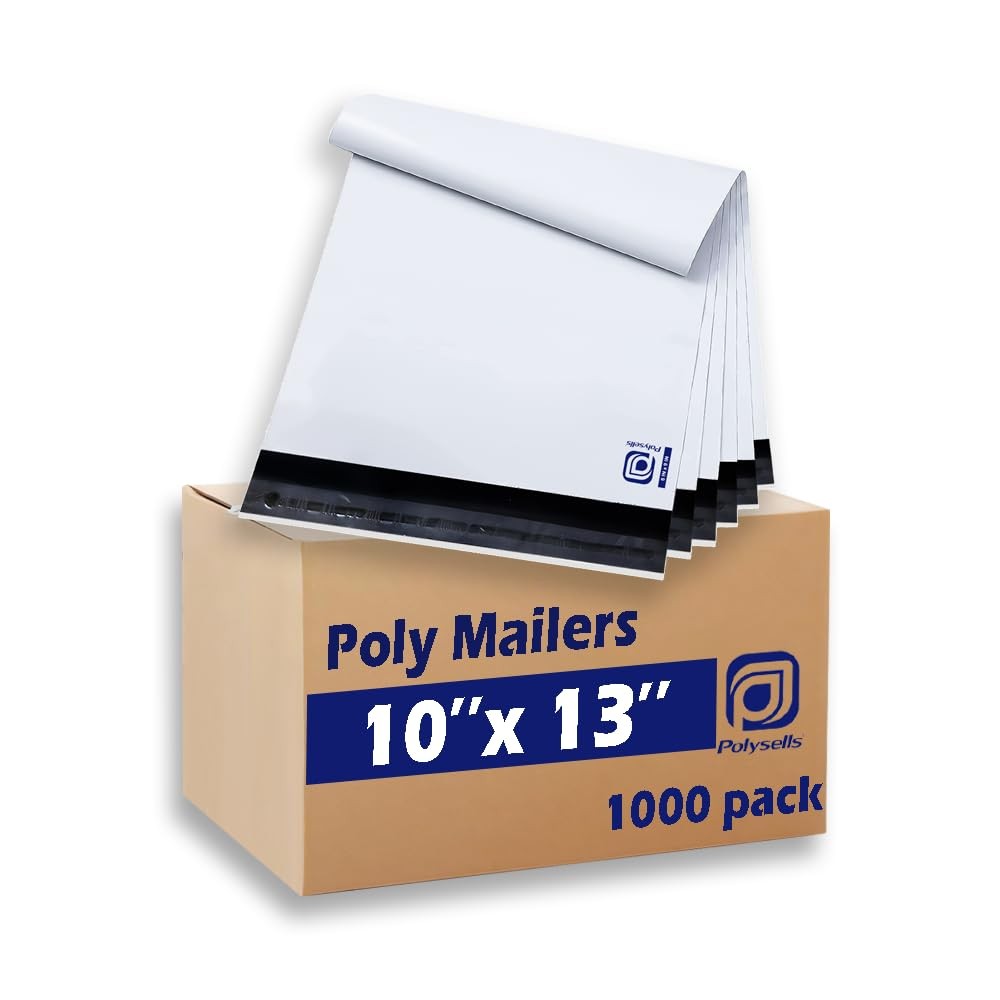 POLYSELLS Poly Mailers Shipping Envelopes, Strong Adhesive Sealing, Waterproof,