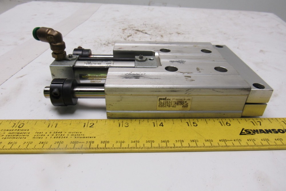 PHD SEB22X1-PB-AE-E Pneumatic Linear Slide & Cylinder Assembly