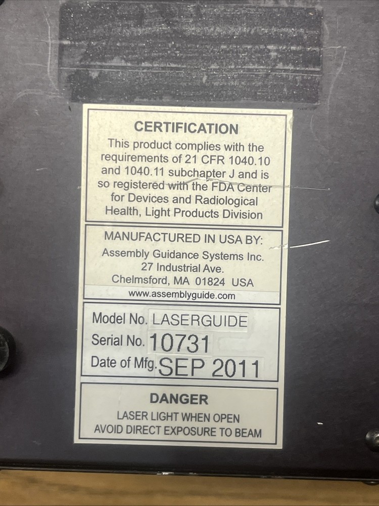 Assembly Guidance Systems Laser Guide Laser Projector