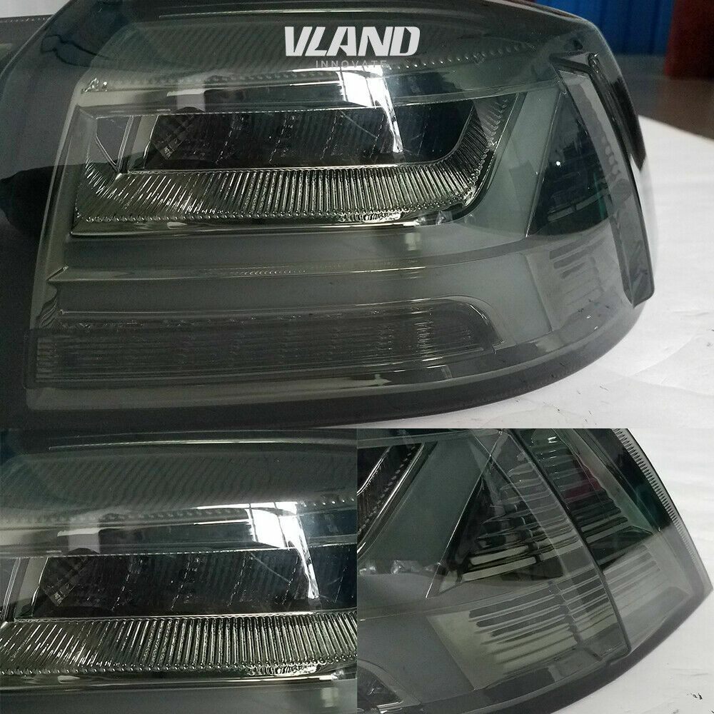 Pair Smoked LED Tail Lights For Mitsubishi Lancer 2008-2017 Sequential Rear Lamp