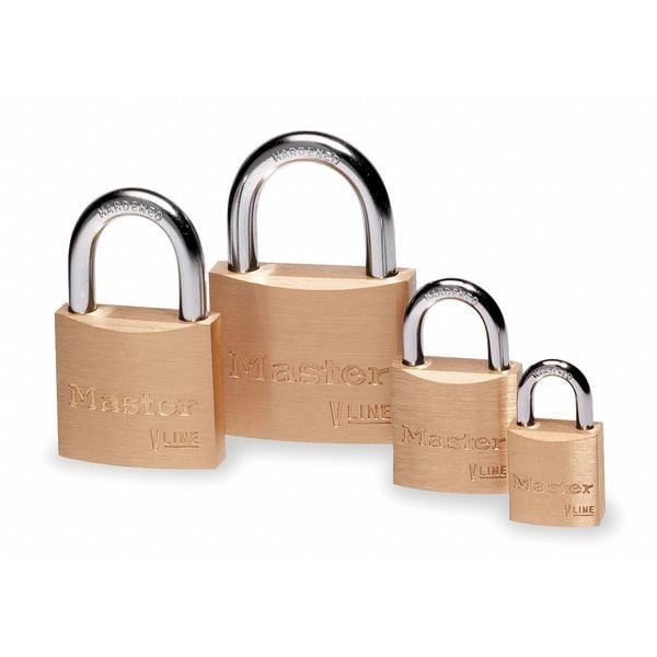 Master Lock 4140Ka Padlock, Keyed Alike, Standard Shackle, Rectangular Brass