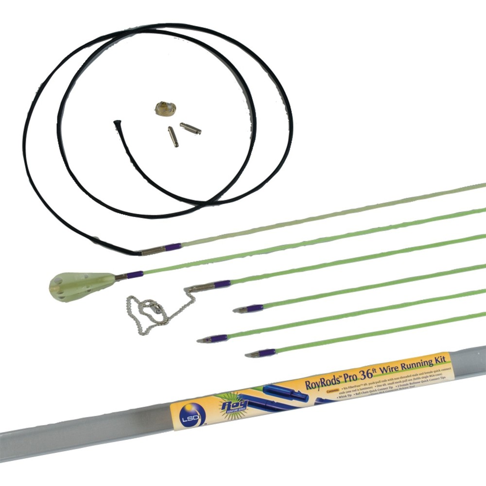 36-Ft Pro FiberFuse Quick-Connect Wire-Running Rod Kit
