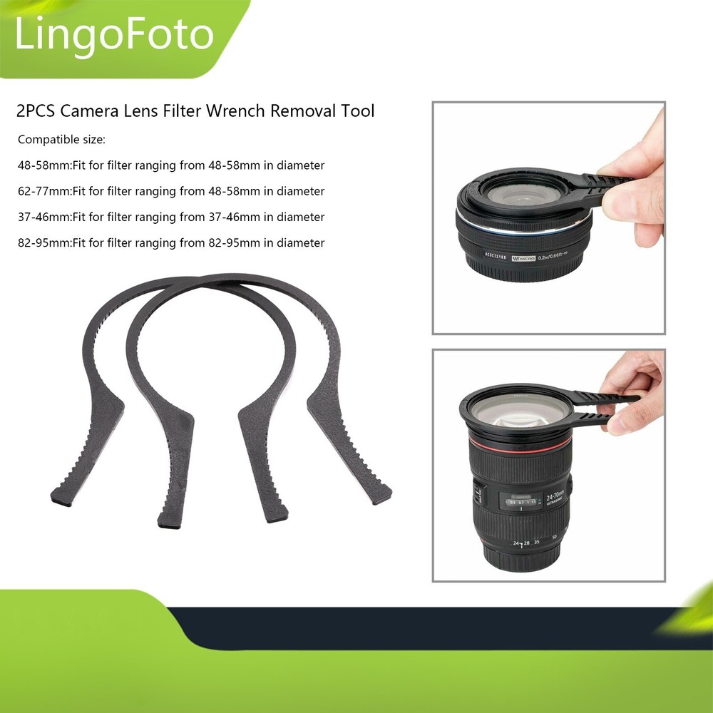 2pcs Camera Lens Filter Wrench Spanner Removal Tool for 48-58mm/62-77mm Filter