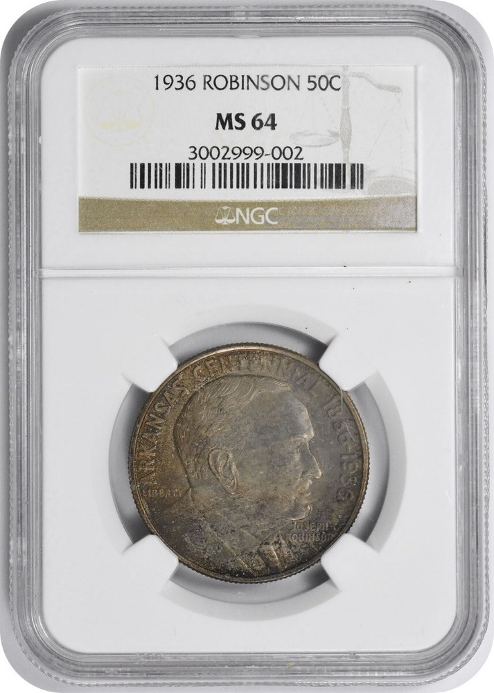 1936 Robinson Commemorative Half MS64 NGC Mint State 64