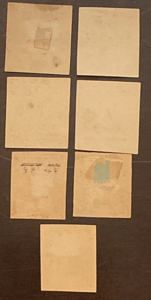 BRITISH MAURITIUS POSTCARD POSTAGE CUT CORNERS-CUTOUTS UNUSED (7)