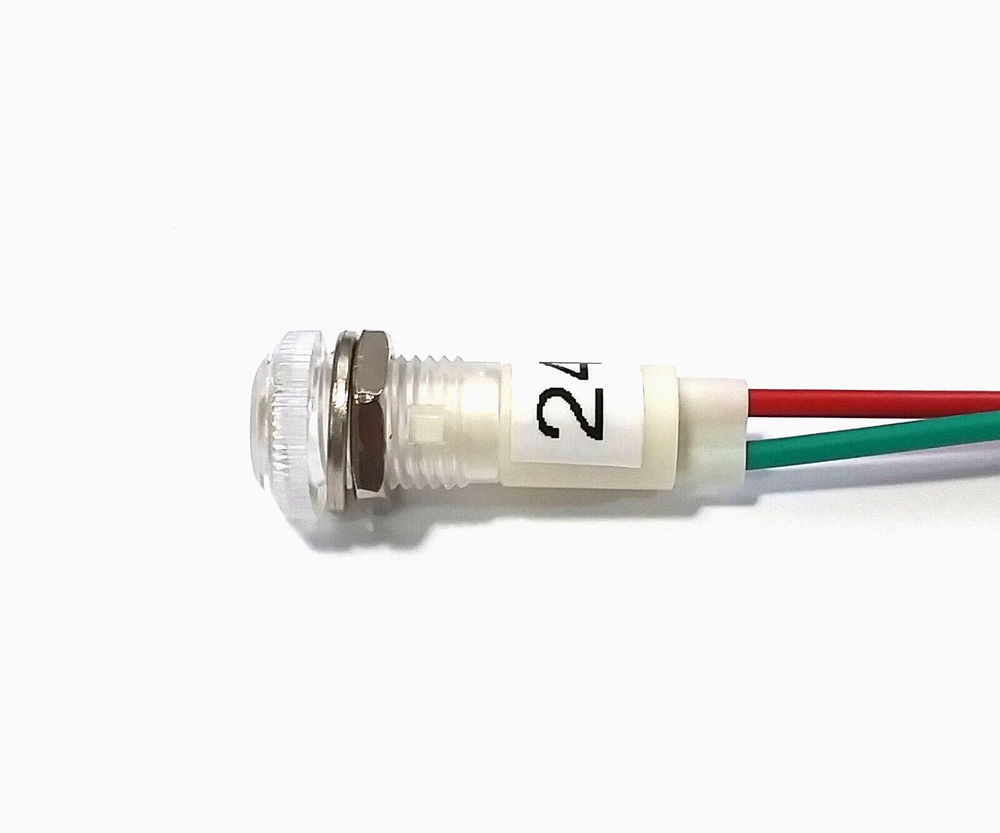 4 BBT 24 volt Waterproof White LED Low-Profile Indicator Lights