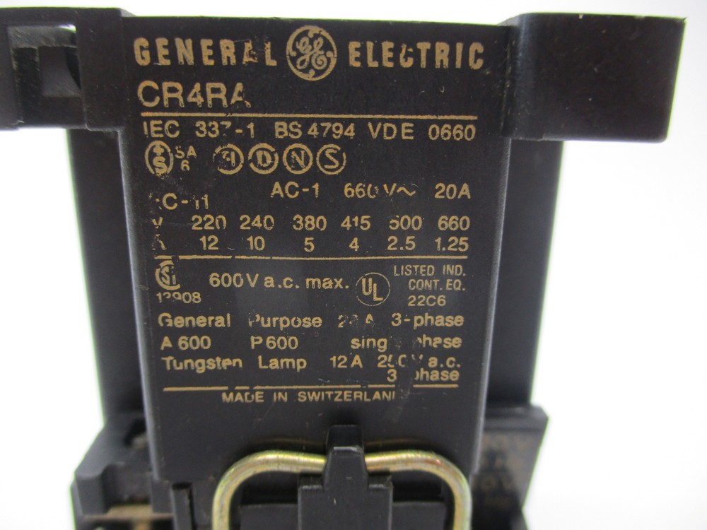 GENERAL ELECTRIC CR4RA04E CONTACTOR NSNP