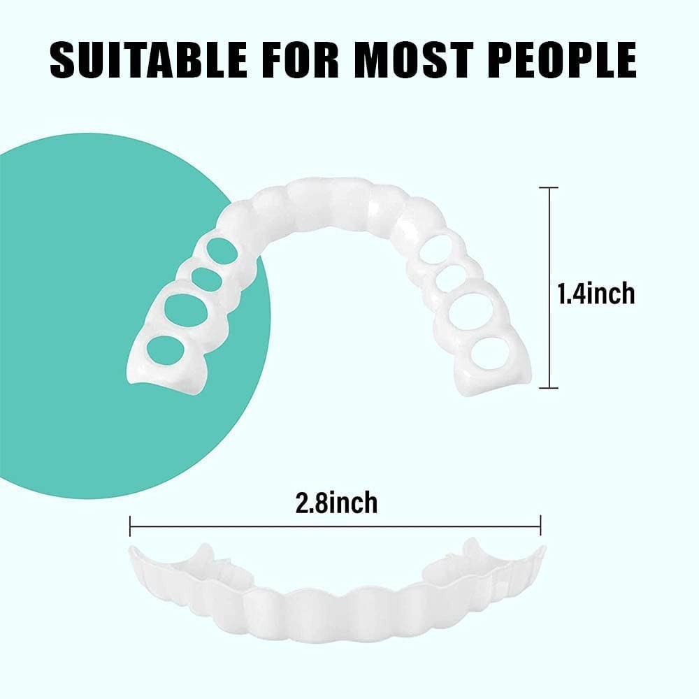 Cosmetic Smile Snap Dentures Kit with Upper & Lower Teeth – Effortless Elegance