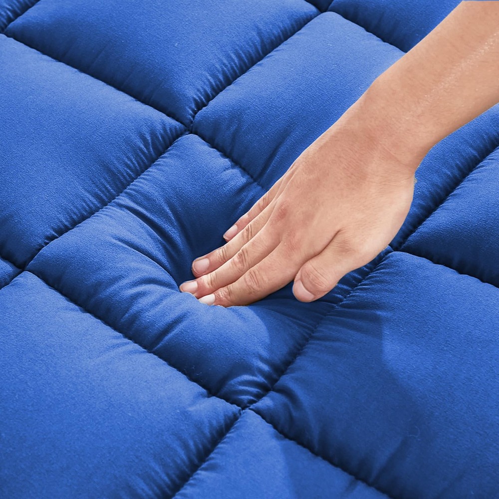 Mattress Pad - Soft and Breathable Protector Cover - Queen, Blue