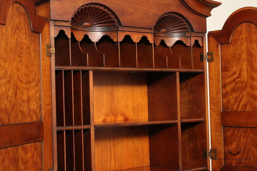 Wright Table Co. Chippendale Style Cherry Secretary Desk