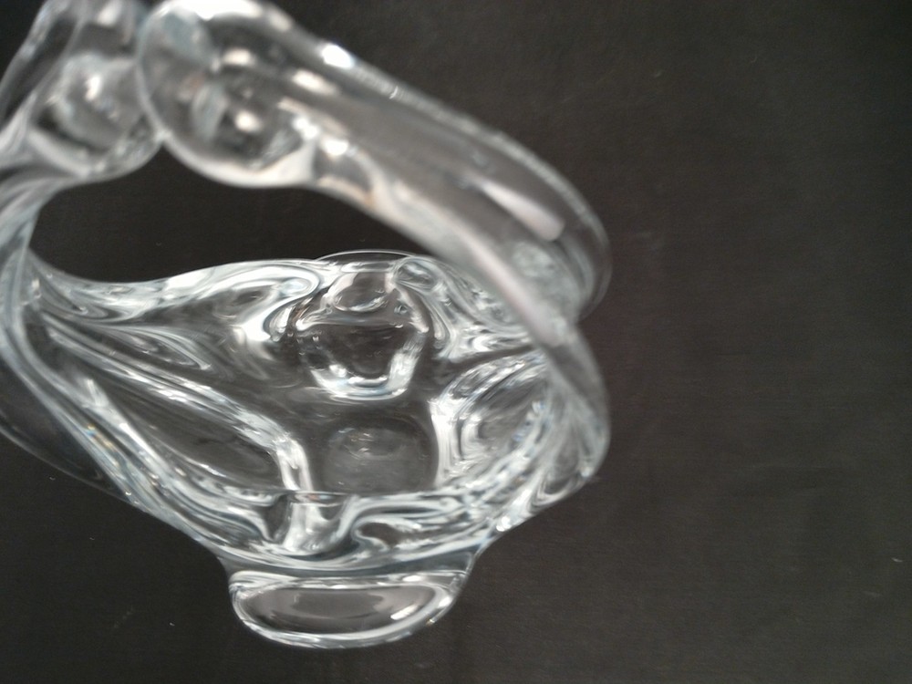 Decorative Clear Glass Desktop Pen Holder with Handle