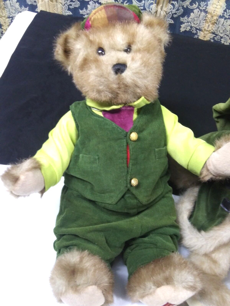 Terry Skostad 16'' Plush Bears 'Ives' 2002 & 'Everett' 2006