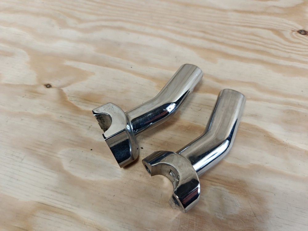 (K) CHROME 4" PULLBACK RISERS FOR 1" HANDLEBARS HARLEY DAVIDSON