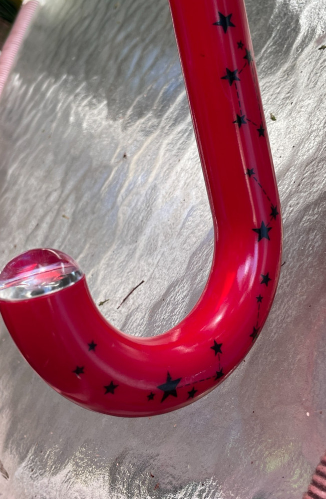 Aramis Signed Red & Black Umbrella 100% Nylon