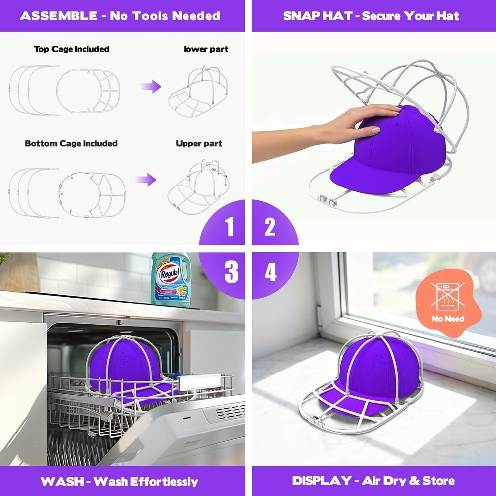 Structured Cap Shaper and Washer Cage – Secure & Space-Saving Storage Solution