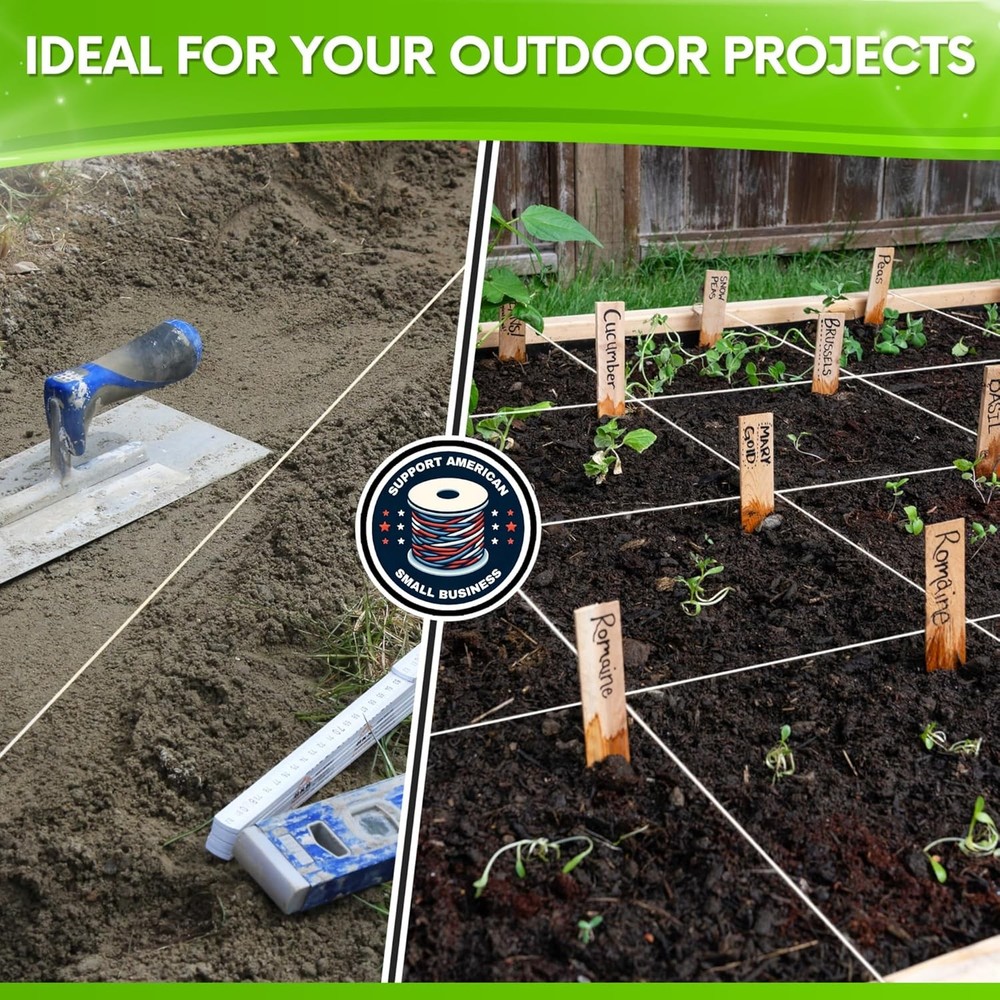 Bright White Twine String - #18 Strong Nylon String - 250 Ft Length - White Stri