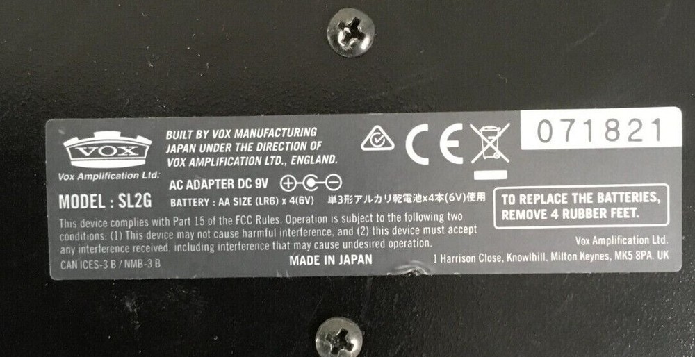 VOX StompLab SL2G Modeling Guitar Effect Processor Effects Pedal