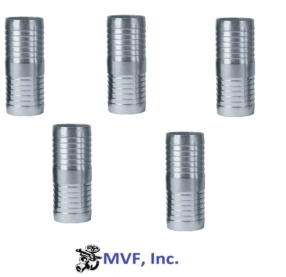 1/4" Hose Mender Zinc Plated Steel (For 1/4" ID Hose) Splicer (5-pack) SF025Mx5