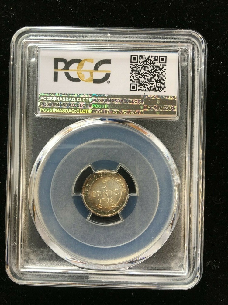 1912 PCGS Graded Newfoundland ¢5 Five Cent, **MS-66** #4107